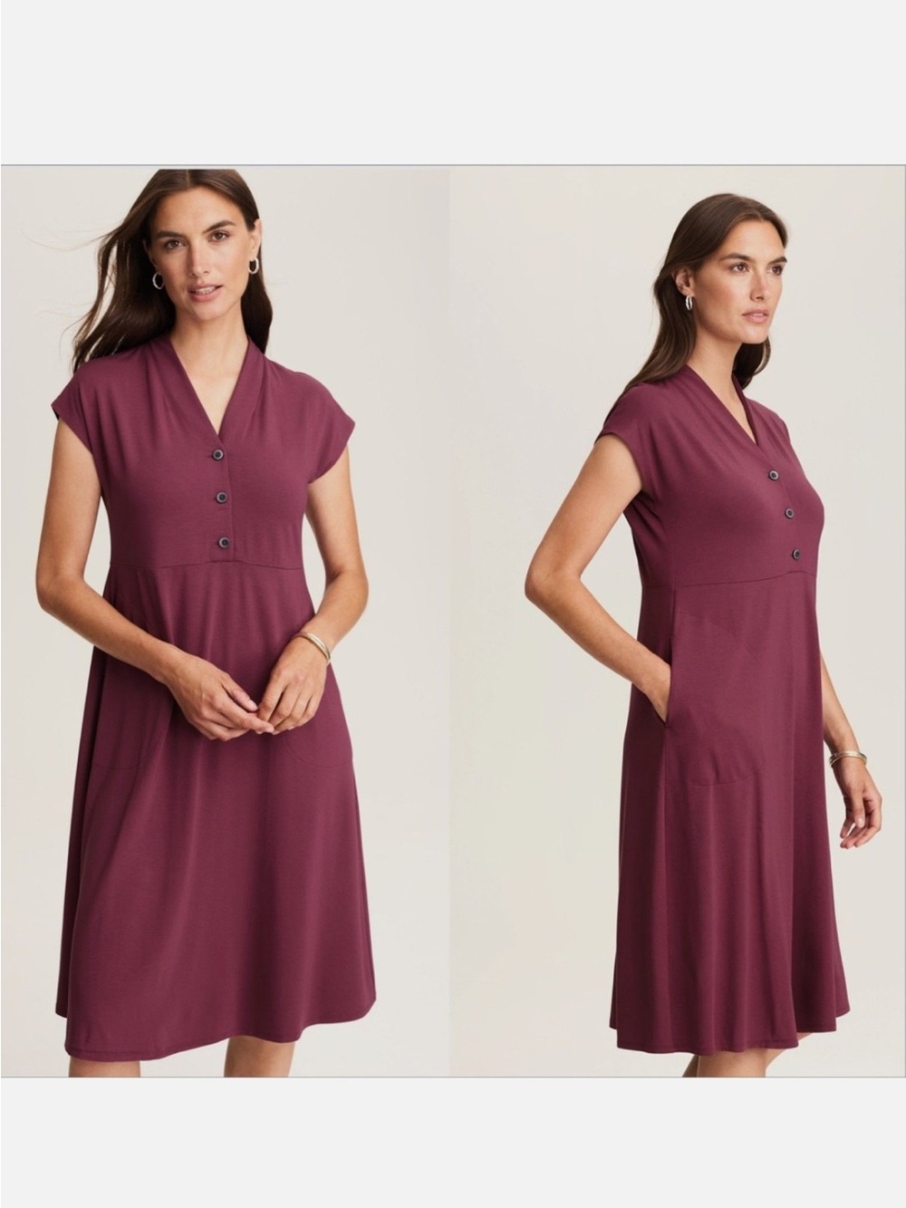 J. Jill Dolman Sleeve Wearever Midi Dress. Size XL.